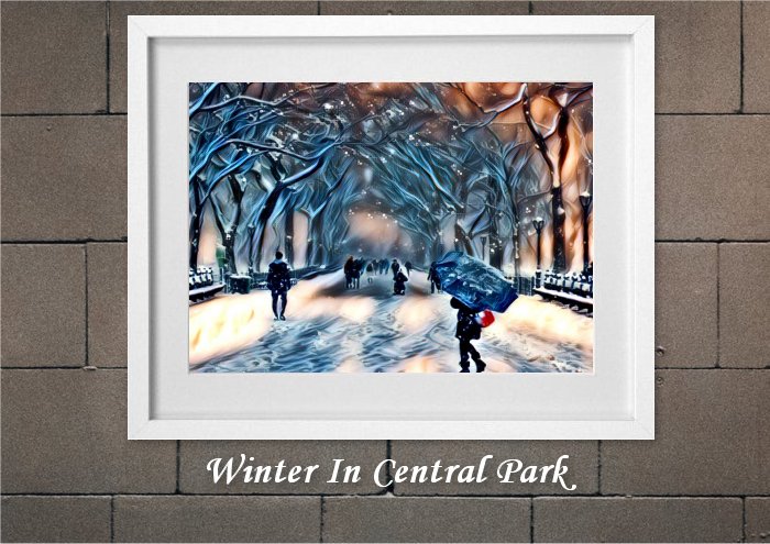 Winter In Central Park From Creative Bubble Art